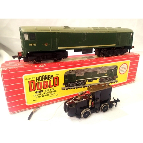 2278 - Hornby Dublo 2233, Co-Bo diesel in fair - good condition, touch ins etc. box is fair and a four whee... 