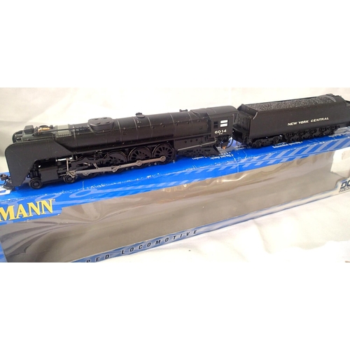 2287 - Bachmann HO 4.8.4 Niagara locomotive black, New York Central 6014 in very good - excellent condition... 