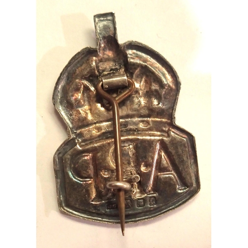 3184 - 1938/39 hallmarked silver ARP badge with pin back. P&P Group 1 (£14+VAT for the first lot and £1+VAT... 