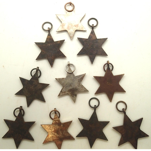 3210 - Ten British WWII Burma Stars. P&P Group 2 (£18+VAT for the first lot and £3+VAT for subsequent lots)