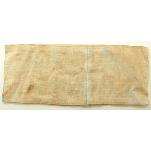 3097 - British WWII Home Front Working Press armband. P&P Group 1 (£14+VAT for the first lot and £1+VAT for... 