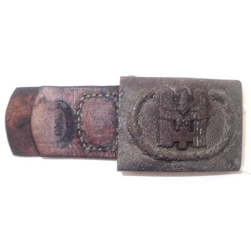 3098 - 1940 dated Third Reich DRK belt buckle on leather tab. P&P Group 1 (£14+VAT for the first lot and £1... 