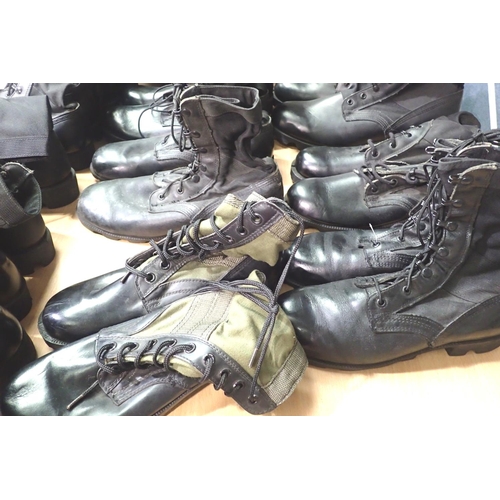 3105 - Thirteen pairs of British Army issue jungle boots. Not available for in-house P&P, contact Paul O'He... 