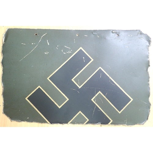 3110 - WWII relic fragment of a German aircraft tail, type of aircraft or history is unknown. P&P Group 3 (... 