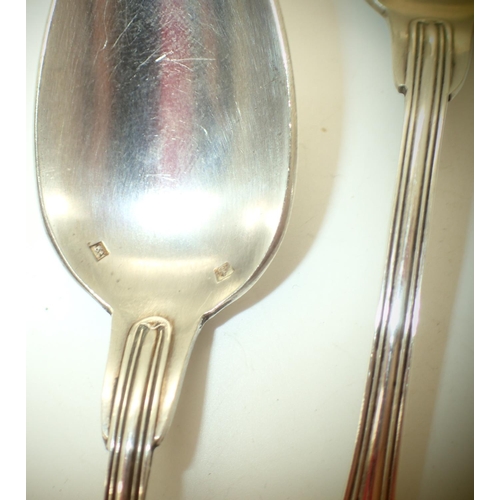 3112 - Three Waffen SS engraved silver teaspoons. P&P Group 1 (£14+VAT for the first lot and £1+VAT for sub... 