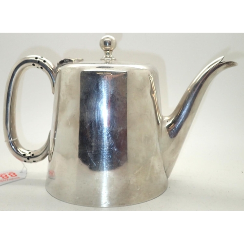 3116 - WWII silver plated tea pot with Australian Commonwealth Military forces insignia. P&P Group 2 (£18+V... 