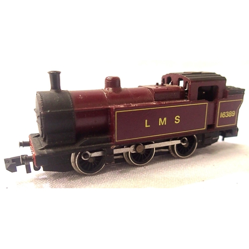 2309 - Farish N gauge 0.6.0 tank LMS Red, 16389 in excellent condition, unboxed. P&P Group 1 (£14+VAT for t... 