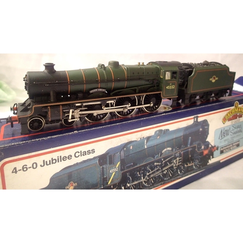 2363 - Bachmann 31-151 Jubilee Class, Silver Jubilee BR Green 45552 in excellent condition, boxed. P&P Grou... 