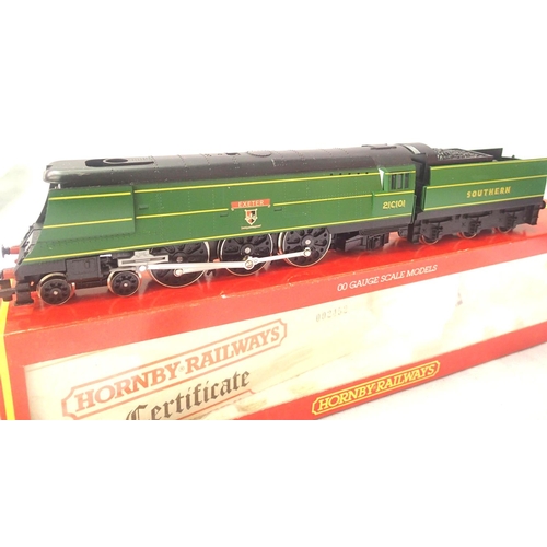 2372 - Hornby R320 West Country Class, Exeter 21C101, Southern Green, limited edition 2452/4000 in excellen... 