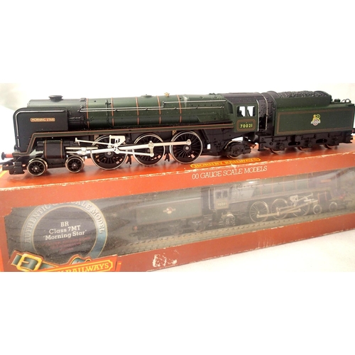 2375 - Hornby R033 Class 7MT, Morning Star, 70021 BR Green, Late Crest in excellent condition, box is fair.... 