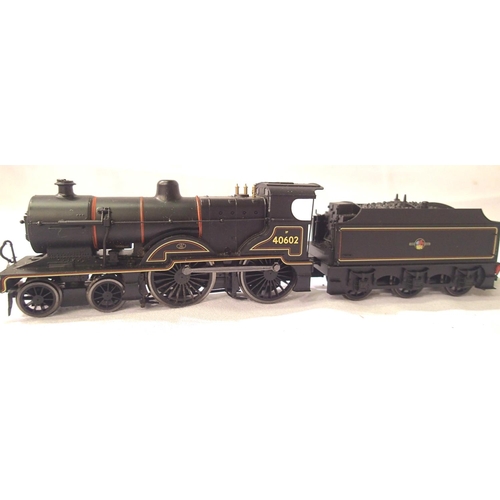 2445 - Hornby 4.4.0 and tender, BR Black, Late Crest 40602 in very good - excellent condition, missing fron... 