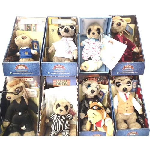 2483 - Eight boxed Meerkats in good condition. P&P Group 3 (£25+VAT for the first lot and £5+VAT for subseq... 