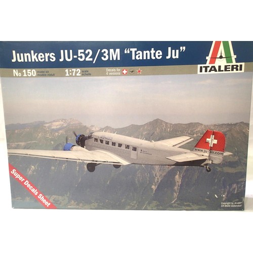 2320 - Italeri 1:72 scale Junkers, JU52 Tante Ju, factory sealed. P&P Group 1 (£14+VAT for the first lot an... 