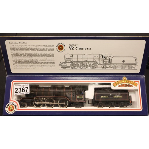 2367 - Bachmann 31-551 Class V2, Green Arrow, 60800, BR Black in excellent condition, boxed. P&P Group 1 (£... 