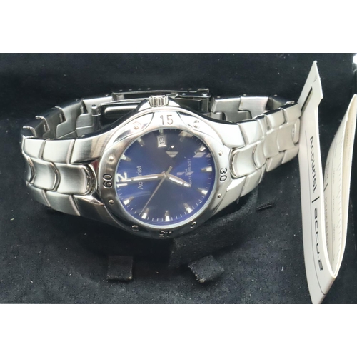 65 - Gentlemans Accurist stainless steel wristwatch. P&P Group 1 (£14+VAT for the first lot and £1+VAT fo... 