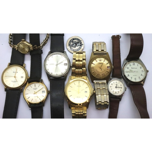 80 - Mixed vintage wristwatches including Rotary and Citizen examples. P&P Group 1 (£14+VAT for the first... 