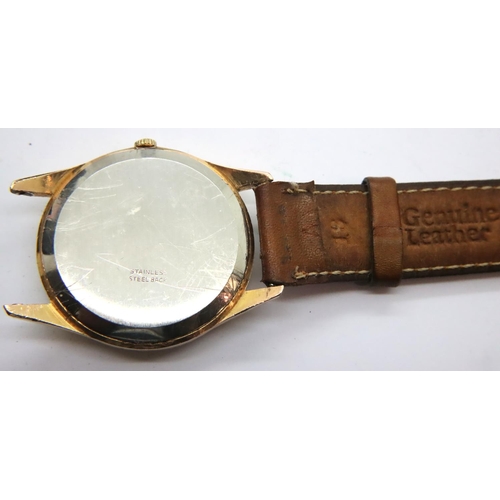90 - Gents Everite vintage 17 jewel gold plated automatic wristwatch. P&P Group 1 (£14+VAT for the first ... 