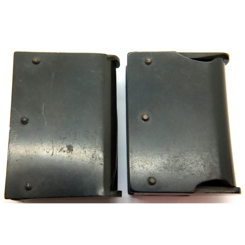 108 - Pair of bakelite vesta cases, each with portraits, 5 x 4 cm, one A/F. P&P Group 1 (£14+VAT for the f... 