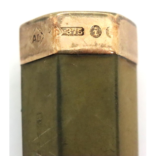 109 - Alfred Dunhill vintage cheroot holder with 9ct gold rim. P&P Group 1 (£14+VAT for the first lot and ... 