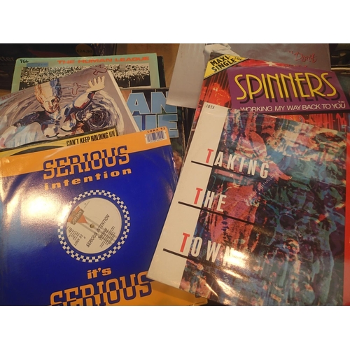 1012 - Two boxes of twelve inch single records, circa 80/90s. Not available for in-house P&P, contact Paul ... 
