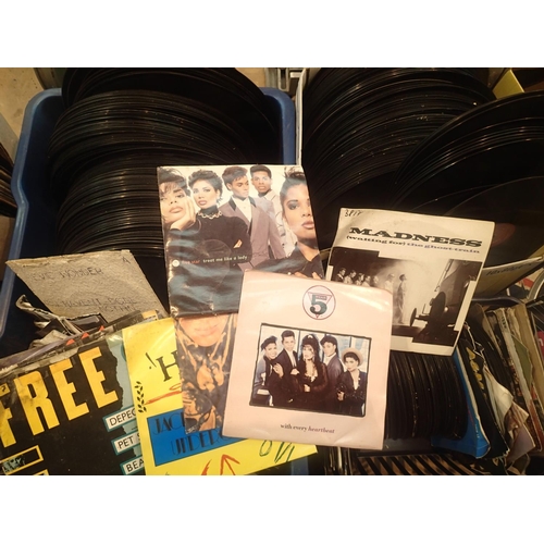 1013 - Three boxes of LPs, 78s and singles lacking sleeves. Not available for in-house P&P, contact Paul O'... 