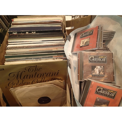 1022 - Mixed lot of classical LPs and further quantity of The Classical Collection CDs. Not available for i... 