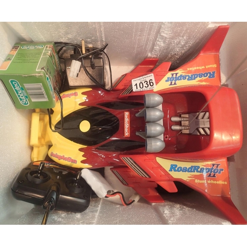 1036 - A Road Raptor II with controller and a boxed Subbuteo set. Not available for in-house P&P, contact P... 