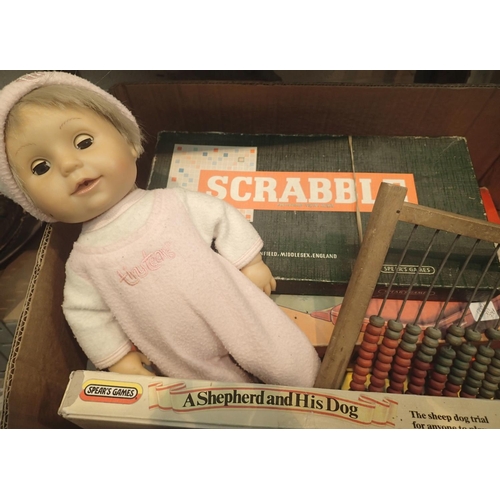 1051 - Quantity of mixed boxed games and a Tiny Tears doll. Not available for in-house P&P, contact Paul O'... 