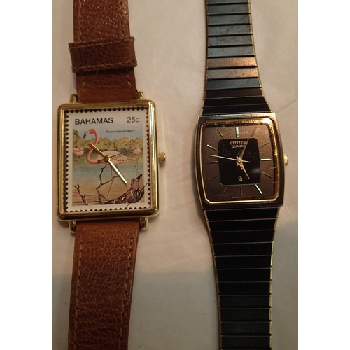 1082 - Two wristwatches including Citizen and another. P&P Group 1 (£14+VAT for the first lot and £1+VAT fo... 