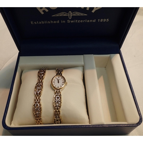 1085 - Rotary ladies matching watch and bracelet. P&P Group 1 (£14+VAT for the first lot and £1+VAT for sub... 