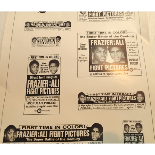 1124 - Advertising page for Ali Frazer fight. P&P Group 1 (£14+VAT for the first lot and £1+VAT for subsequ... 