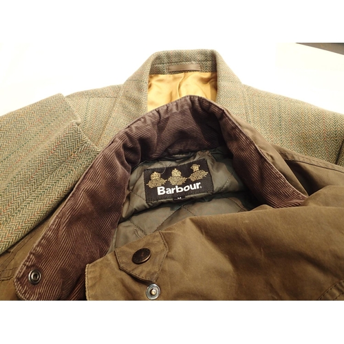 1128 - A mens Barbour jacket and a blazer, size M. P&P Group 1 (£14+VAT for the first lot and £1+VAT for su... 