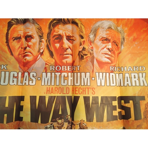 1281 - The Way West film poster. P&P Group 1 (£14+VAT for the first lot and £1+VAT for subsequent lots)