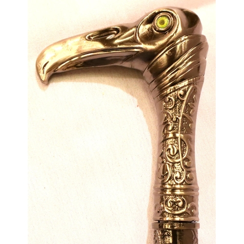 324 - Eagle head handle walking stick, L: 93 cm. P&P Group 3 (£25+VAT for the first lot and £5+VAT for sub... 