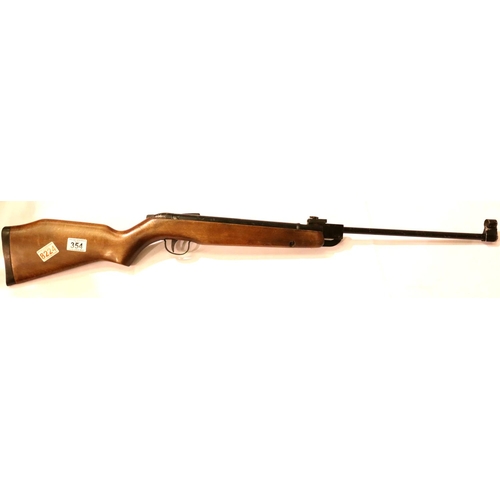 354 - Webley Hawk III 22 air rifle no 566780. P&P Group 3 (£25+VAT for the first lot and £5+VAT for subseq... 