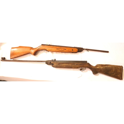 363 - Two vintage Weihrauch 177 air rifles for spares or repair. Not available for in-house P&P, contact P... 