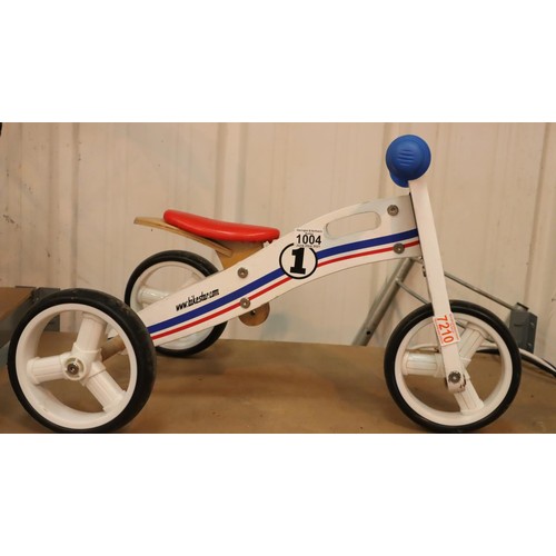 1004 - Childs Bikestar push along tricycle. Not available for in-house P&P, contact Paul O'Hea at Mailboxes... 