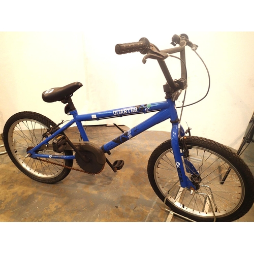 1005A - A childs 14'' X frame X rated BMX stunt bike with front and rear brakes. Not available for in-house ... 