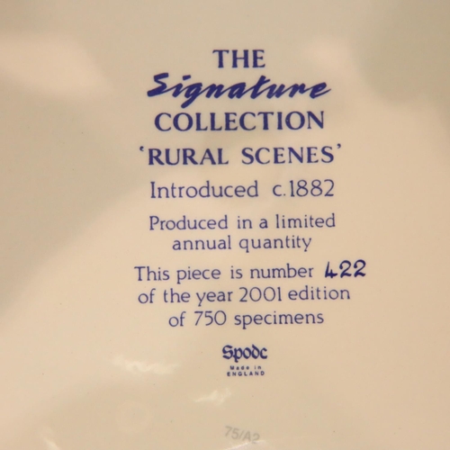 221 - Large Spode Signature Collection rural scenes pattern limited edition jug, 422/750 for 2001, H: 40 c... 