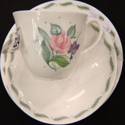 224 - Susie Cooper trio in the Fragrance pattern. P&P Group 3 (£25+VAT for the first lot and £5+VAT for su... 