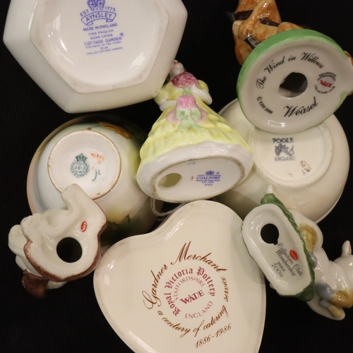 230 - Named ceramics including Wade and Royal Worcester. P&P Group 3 (£25+VAT for the first lot and £5+VAT... 