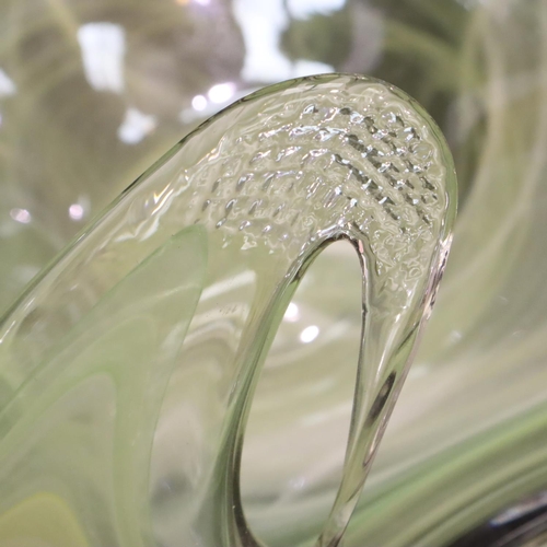 292 - A vintage green glass decorative dish. Not available for in-house P&P, contact Paul O'Hea at Mailbox... 