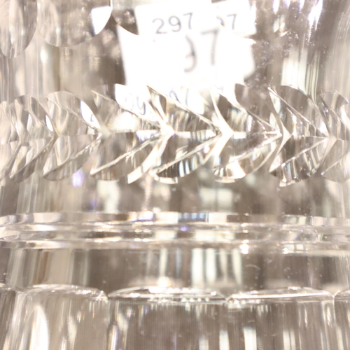 297 - Two large Stuart Crystal pitchers and two graduated cut and etched jugs. Not available for in-house ... 