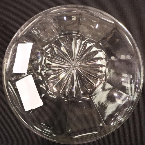 298 - A set of eight Brierley crystal cake plates (some with small chips) and eight mixed Edinburgh crysta... 