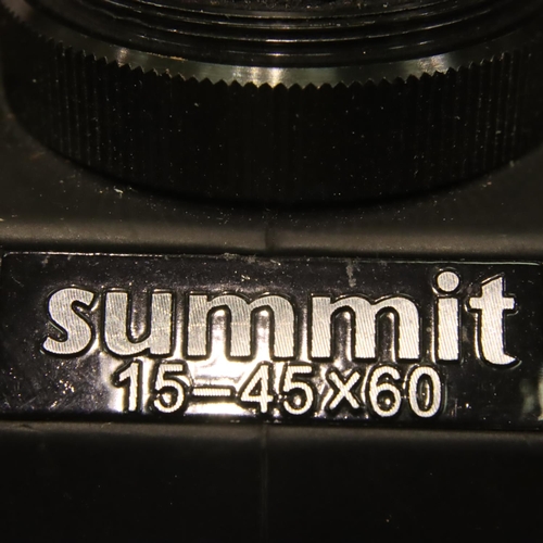 346 - Summit 15-45x50 spotting scope with bipod and bag. P&P Group 3 (£25+VAT for the first lot and £5+VAT... 