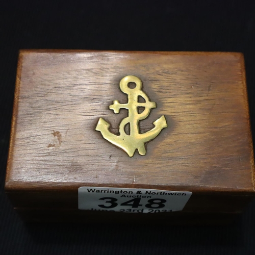 349 - Boxed brass travelling sextant. P&P Group 1 (£14+VAT for the first lot and £1+VAT for subsequent lot... 