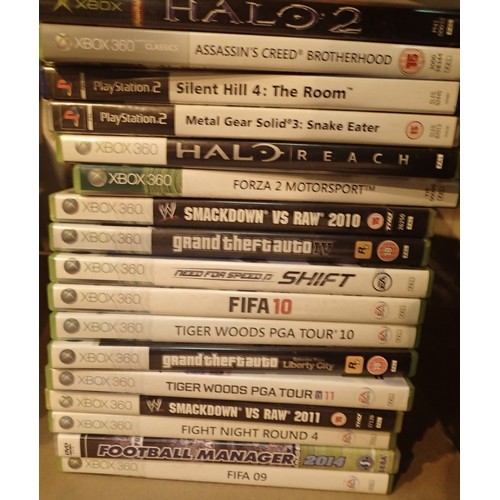 1145 - Collection of mixed computer games including Xbox 360, Playstation etc and a Xbox 360 controller. No... 