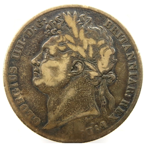 3065 - 1821 silver George IV shilling. P&P Group 1 (£14+VAT for the first lot and £1+VAT for subsequent lot... 