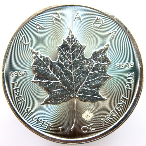 3106 - 2015 - 1 oz Bullion Canadian Maple 5 Dollar Coin. P&P Group 1 (£14+VAT for the first lot and £1+VAT ... 