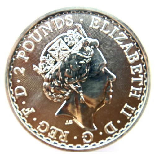 3109 - 2019 - 1 oz Bullion 2 Pound Britannia. P&P Group 1 (£14+VAT for the first lot and £1+VAT for subsequ... 